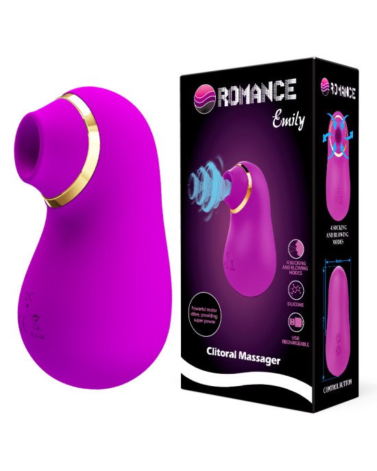 Вібратор - Romance Emily Sucking Vibrator Purple Вібратор - Romance Emily Sucking Vibrator Purple