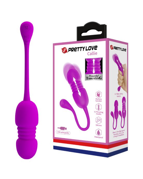 Віброяйце - Pretty Love Callie Thrusting Stimulator Purple Віброяйце - Pretty Love Callie Thrusting Stimulator Purple