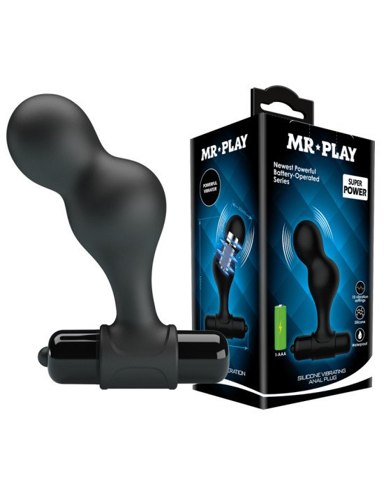 Pretty Love Silicone Anal Plug, 10 functions of vibration, 1AAA battery