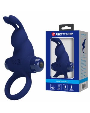 Pretty Love Powerful Ring Rabbit Vibro Stimulator Blue Pretty Love Powerful Ring Rabbit Vibro Stimulator Blue