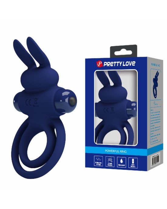 Pretty Love Vibro Penis Ring Bunny III Dark Blue Pretty Love Vibro Penis Ring Bunny III Dark Blue