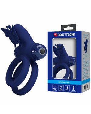 Pretty Love Powerful Vibro Butterfly Cock Ring Blue Pretty Love Powerful Vibro Butterfly Cock Ring Blue