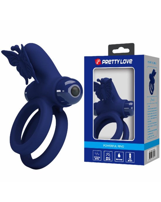 Pretty Love Powerful Vibro Butterfly Cock Ring Blue Pretty Love Powerful Vibro Butterfly Cock Ring Blue