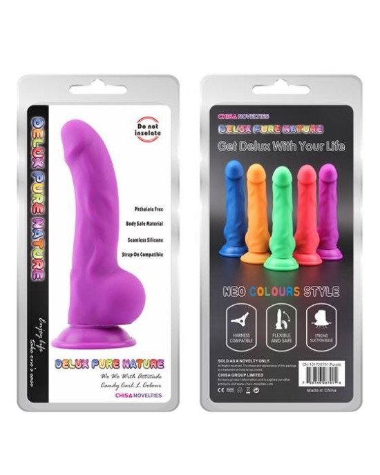 Фалоімітатор - Delux Pure Nature Carl.L Purple Фалоімітатор - Delux Pure Nature Carl.L Purple
