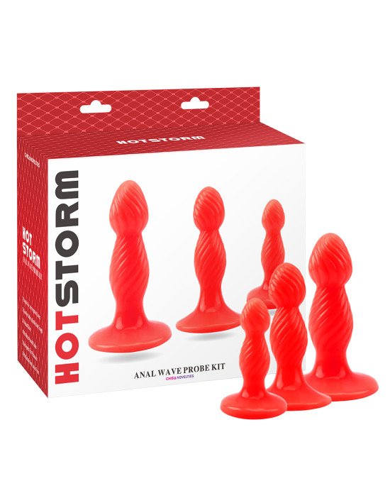 Набір анальних пробок - Hot Storm Anal Wave Probe Kit Набір анальних пробок - Hot Storm Anal Wave Probe Kit