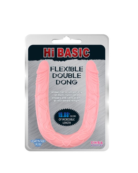 Подвійний фалоімітатор - Hi-Basic Flexible Double Dong Flesh Подвійний фалоімітатор - Hi-Basic Flexible Double Dong Flesh
