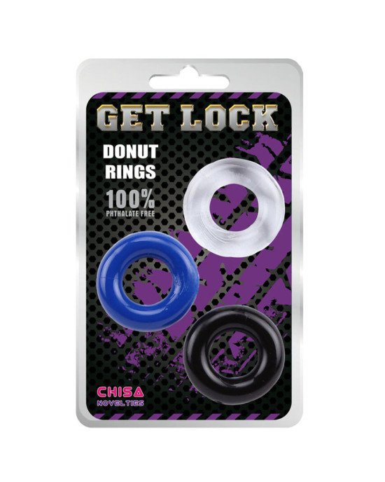 Ерекційні кільця - Get Lock Donut Rings Assorted