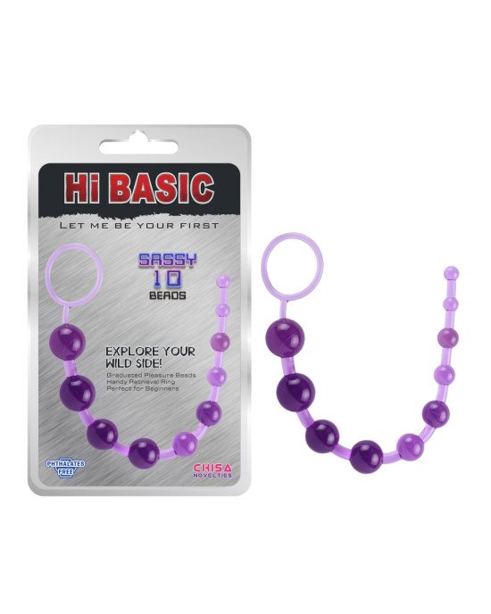 Анальний ланцюжок - Hi-Basic Sassy Anal Beads Purple Анальний ланцюжок - Hi-Basic Sassy Anal Beads Purple
