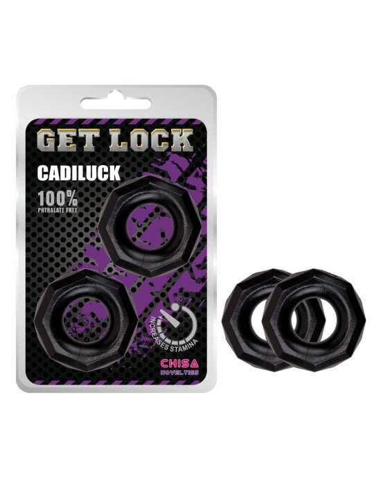 Ерекційні кільця - Get Lock Cadiluck Black Ерекційні кільця - Get Lock Cadiluck Black