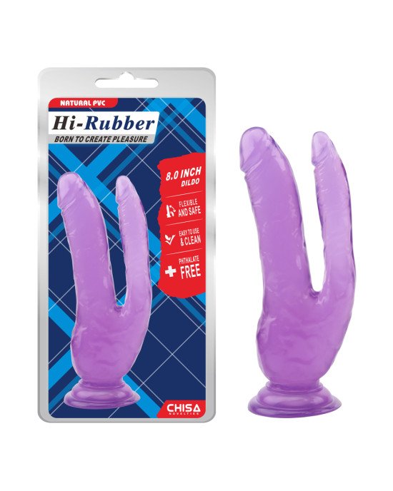 Подвійний фалоімітатор - Hi-Rubber 8 Подвійний фалоімітатор - Hi-Rubber 8