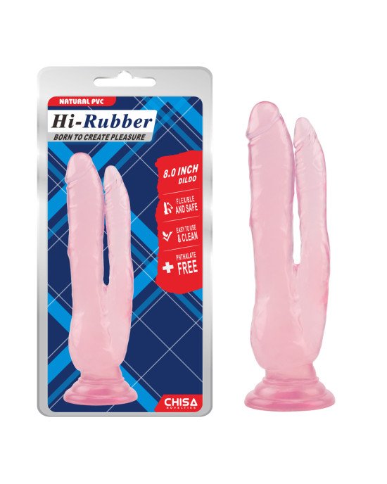 Подвійний фалоімітатор - Hi-Rubber 8 Подвійний фалоімітатор - Hi-Rubber 8