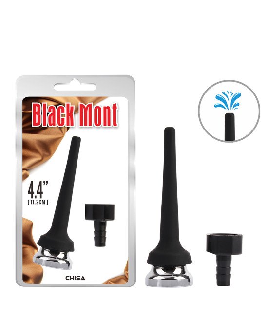 Трубка для анального душу - Black Mont Tapered Silicone Enema Attachment 4.4