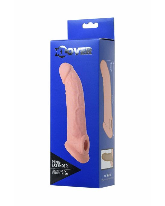 Насадка Toyfa XLover, для збільшення розміру, TPE, тілесний, 16,5 см Насадка Toyfa XLover, для збільшення розміру, TPE, тілесний, 16,5 см