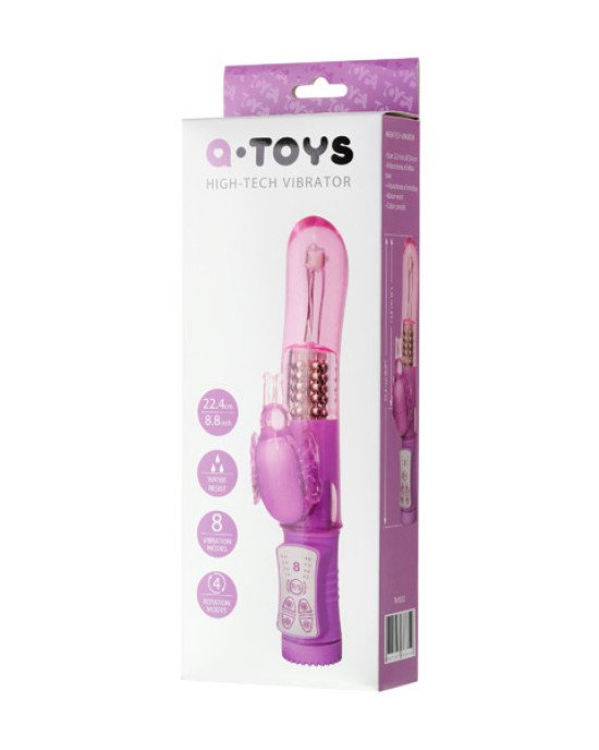 Вібратор з кліторальним стимулятором Toyfa A-Toys High-Tech Fantasy, TPE, фіолетовий, 22,4 см Вібратор з кліторальним стимулятором Toyfa A-Toys High-Tech Fantasy, TPE, фіолетовий, 22,4 см