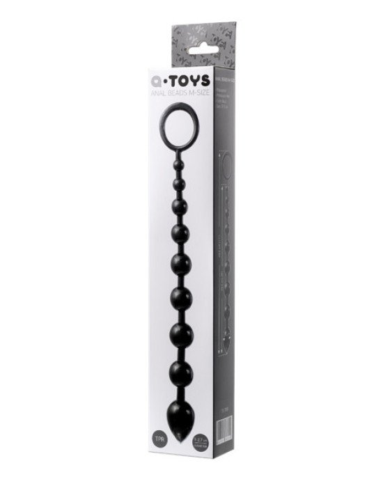 Анальний ланцюжок Toyfa A-Toys M, TPE, чорний, 28,3 см Анальний ланцюжок Toyfa A-Toys M, TPE, чорний, 28,3 см