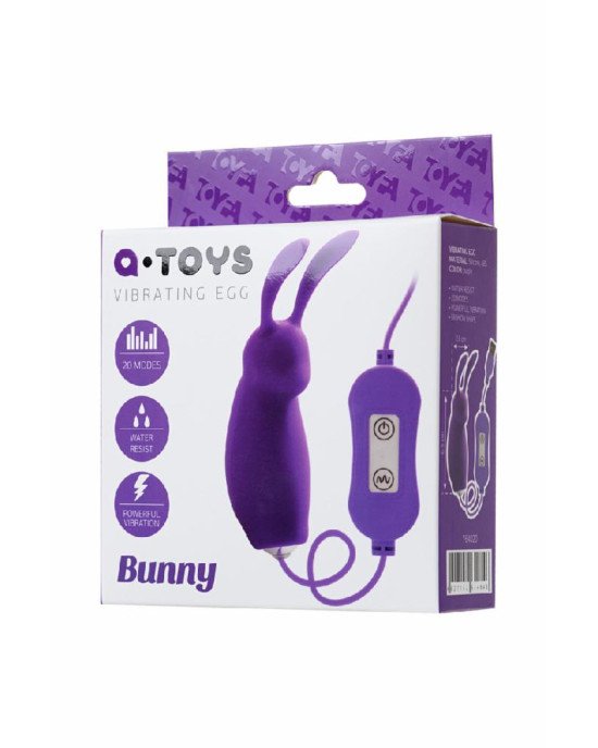 Віброяйце з пультом управління Toyfa A-Toys Bunny, силікон, фіолетове Віброяйце з пультом управління Toyfa A-Toys Bunny, силікон, фіолетове