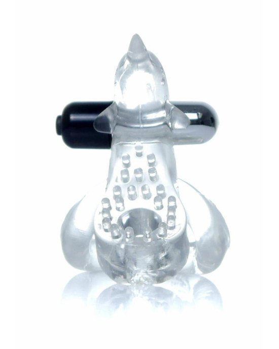 Ерекційне кільце - Dolphin Vibro CockRing Clear Ерекційне кільце - Dolphin Vibro CockRing Clear