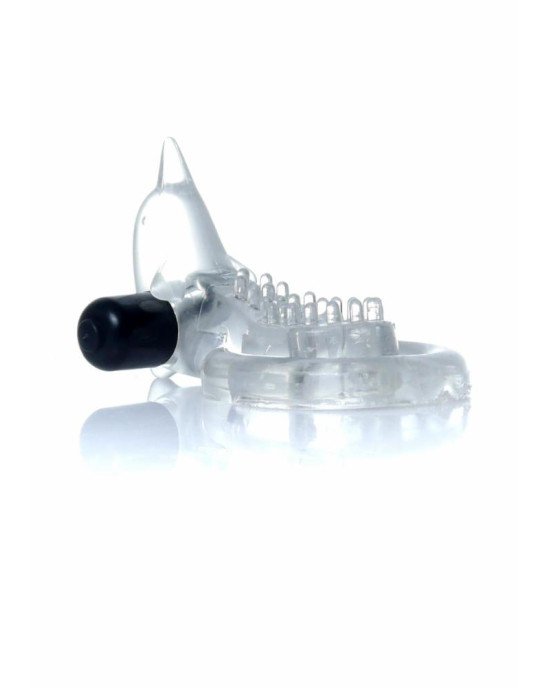 Ерекційне кільце - Dolphin Vibro CockRing Clear Ерекційне кільце - Dolphin Vibro CockRing Clear