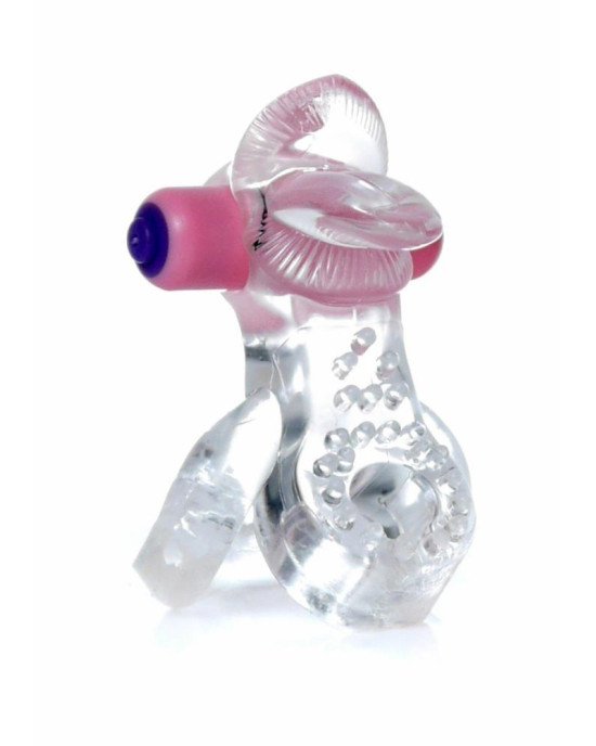 Ерекційне кільце - Tongue Vibro CockRing Clear Ерекційне кільце - Tongue Vibro CockRing Clear
