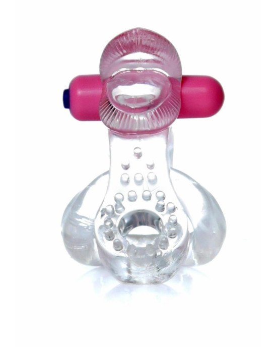 Ерекційне кільце - Tongue Vibro CockRing Clear Ерекційне кільце - Tongue Vibro CockRing Clear