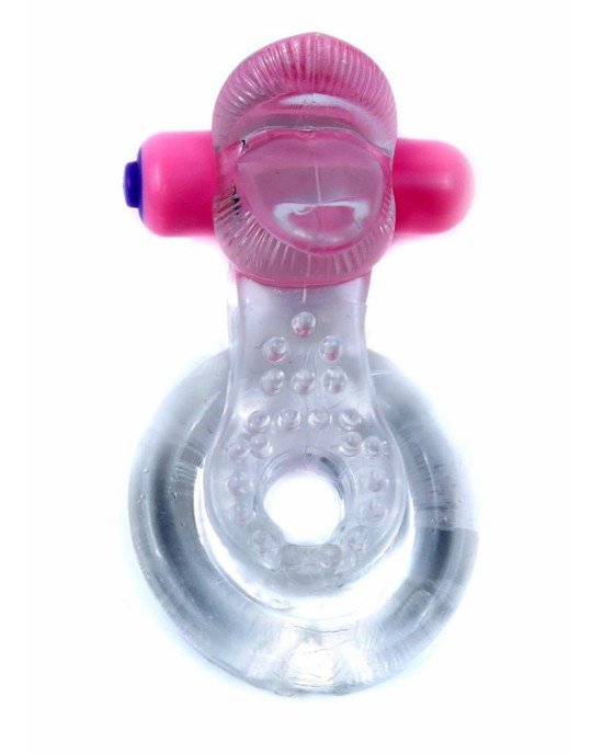 Ерекційне кільце - Tongue Vibro CockRing Clear Ерекційне кільце - Tongue Vibro CockRing Clear