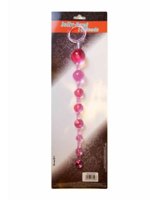 Анальний стимулатор - Jelly Anal 10 Beads Pink