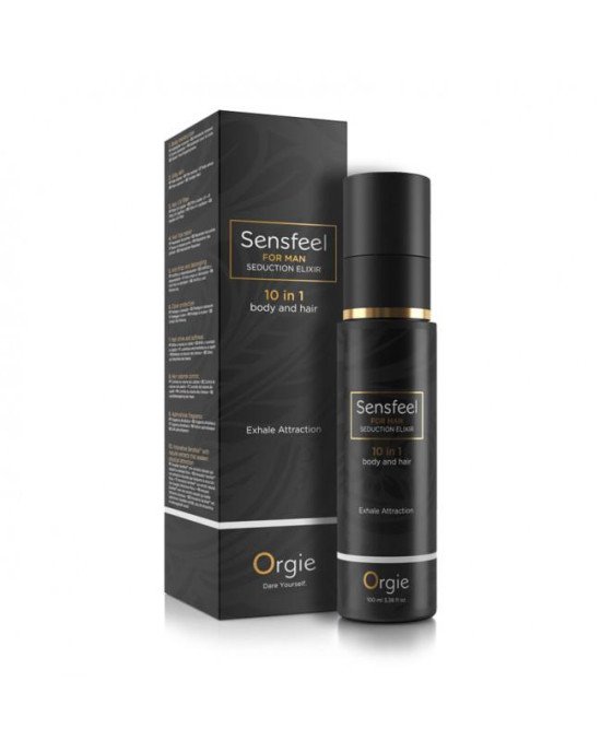 Спрей для тіла та волосся з феромонами - Orgie Sensfeel For Man Pheromone Seduction Elixir 10 in 1, 