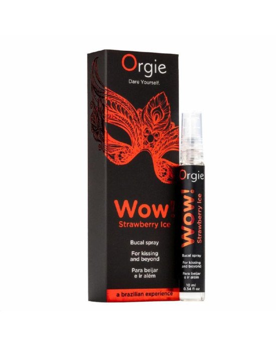 Спрей для орального сексу - Orgie Wow! Strawberry Ice Bucal Spray, 10 мл Спрей для орального сексу - Orgie Wow! Strawberry Ice Bucal Spray, 10 мл