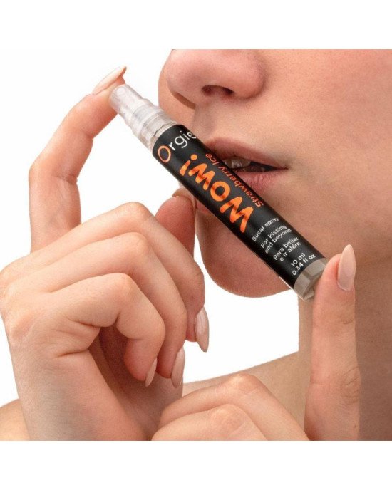 Спрей для орального сексу - Orgie Wow! Strawberry Ice Bucal Spray, 10 мл Спрей для орального сексу - Orgie Wow! Strawberry Ice Bucal Spray, 10 мл