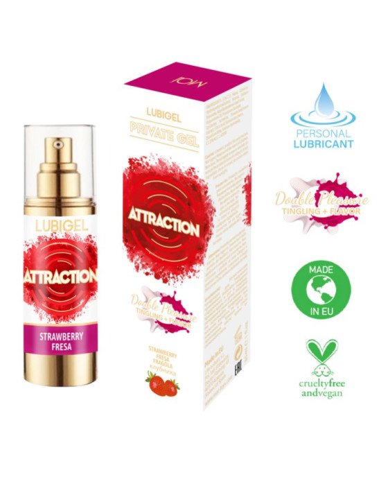 Рідкий вібратор - MAI Attraction Intimate Gel With Liquid Vibrator Effect Strawberry, 30 мл Рідкий вібратор - MAI Attraction Intimate Gel With Liquid Vibrator Effect Strawberry, 30 мл