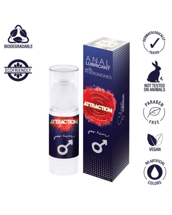 Анальний лубрикант з феромонами - MAI Attraction Anal Lubricant With Pheromones For Him, 50 мл Анальний лубрикант з феромонами - MAI Attraction Anal Lubricant With Pheromones For Him, 50 мл