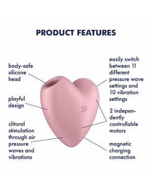 Вакуумний стимулятор - Satisfyer Cutie Heart Light Red Вакуумний стимулятор - Satisfyer Cutie Heart Light Red