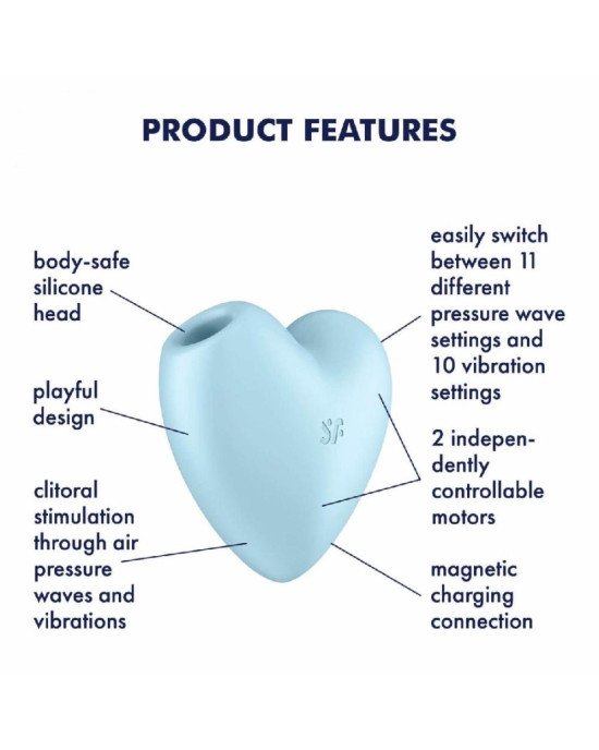 Вакуумний стимулятор - Satisfyer Cutie Heart Blue Вакуумний стимулятор - Satisfyer Cutie Heart Blue