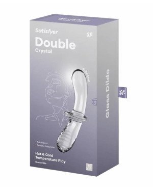 Фалоімітатор - Satisfyer Double Crystal Transparent Фалоімітатор - Satisfyer Double Crystal Transparent