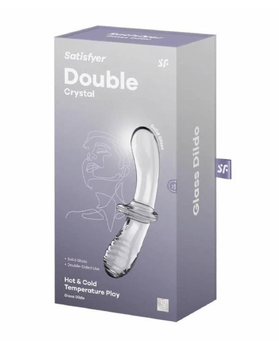 Фалоімітатор - Satisfyer Double Crystal Transparent Фалоімітатор - Satisfyer Double Crystal Transparent