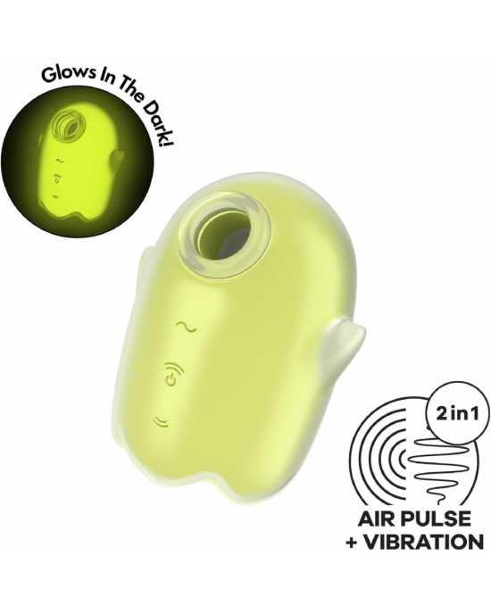 Вакуумний стимулятор - Satisfyer Glowing Ghost Yellow Вакуумний стимулятор - Satisfyer Glowing Ghost Yellow