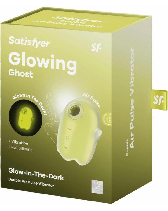 Вакуумний стимулятор - Satisfyer Glowing Ghost Yellow Вакуумний стимулятор - Satisfyer Glowing Ghost Yellow