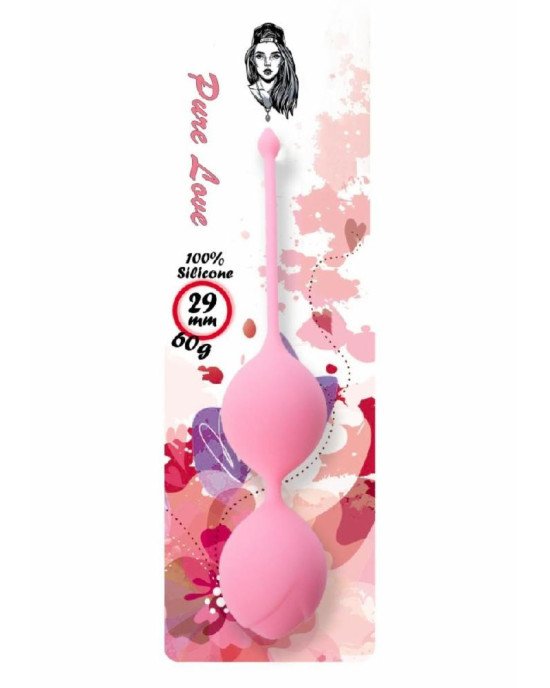 Вагінальні кульки - Silicone Kegel Balls Pink, 29 мм, 60 г Вагінальні кульки - Silicone Kegel Balls Pink, 29 мм, 60 г