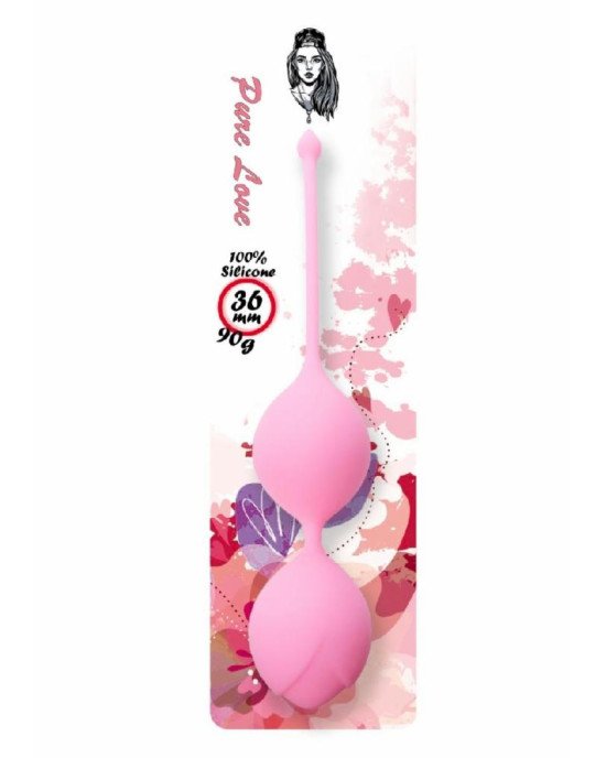 Вагінальні кульки - Silicone Kegel Balls Pink, 36 мм, 90 г Вагінальні кульки - Silicone Kegel Balls Pink, 36 мм, 90 г