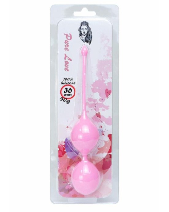 Вагінальні кульки - Silicone Kegel Balls Pink, 36 мм, 90 г Вагінальні кульки - Silicone Kegel Balls Pink, 36 мм, 90 г