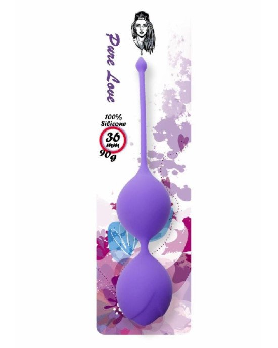 Вагінальні кульки - Silicone Kegel Balls Purple, 36 мм, 90 г Вагінальні кульки - Silicone Kegel Balls Purple, 36 мм, 90 г