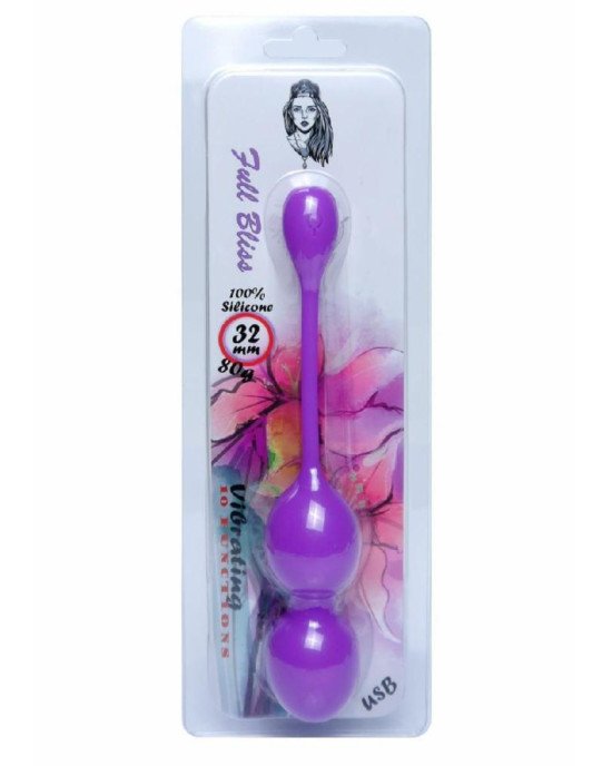 Vibrating Kegel Balls 32mm 80g Purple 10 function USB - B - Series Vibrating Kegel Balls 32mm 80g Purple 10 function USB - B - Series