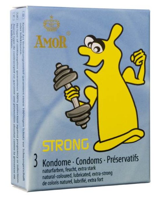 Презервативи - Amor Strong, 3 шт. Презервативи - Amor Strong, 3 шт.