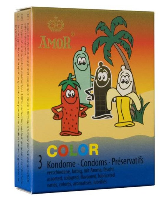 Презервативи - Amor Color, 3 шт. Презервативи - Amor Color, 3 шт.
