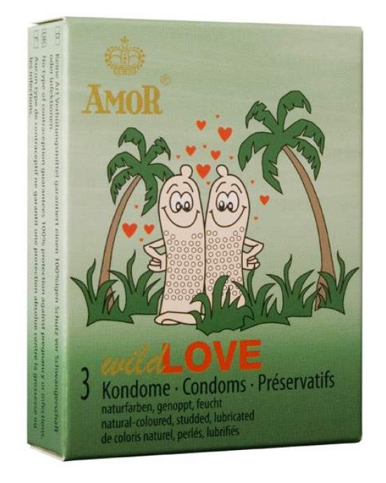 Презервативи - Amor Wild Love, 3 шт. Презервативи - Amor Wild Love, 3 шт.