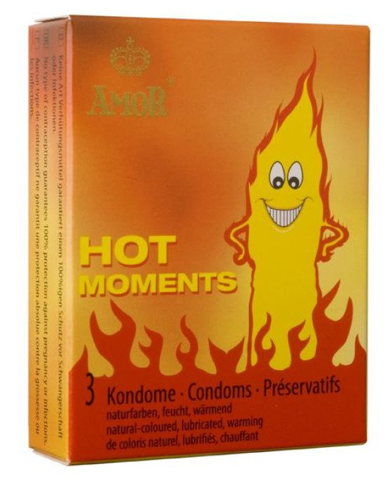 Презервативи - Amor Hot Moments, 3 шт. Презервативи - Amor Hot Moments, 3 шт.