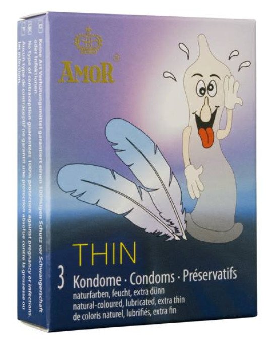 Презервативи - Amor Thin, 3 шт. Презервативи - Amor Thin, 3 шт.