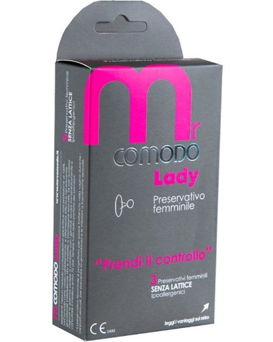 Презервативи жіночі - Mr Comodo Lady, 3 шт. Презервативи жіночі - Mr Comodo Lady, 3 шт.