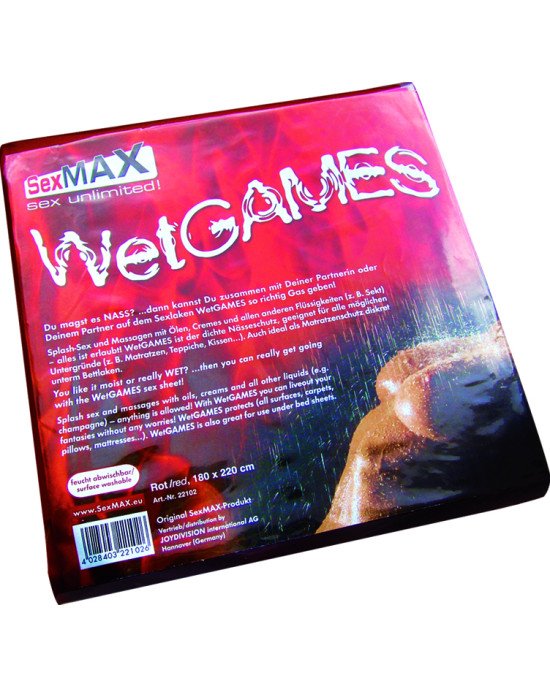 Простирадло - SexMax WetGAMES Sex-Laken Red, 180 x 220 см Простирадло - SexMax WetGAMES Sex-Laken Red, 180 x 220 см