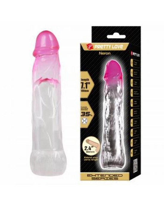 Насадка на член - Neron, 18 cm, TPR, Waterproof Насадка на член - Neron, 18 cm, TPR, Waterproof